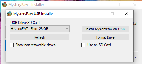 USB installation image