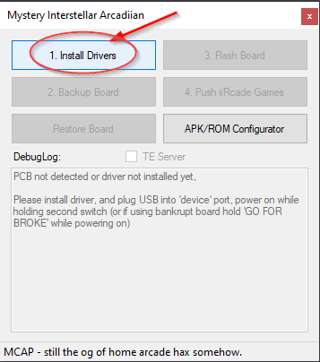 Install Drivers Button